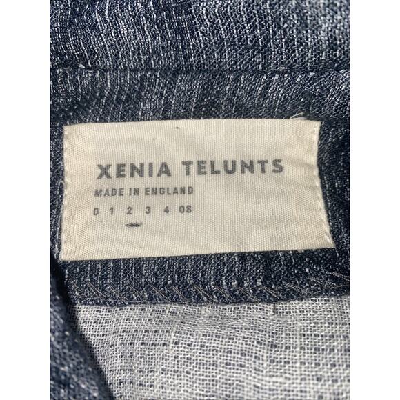 XENIA TELUNTS Mens Button Down Certified Organic Cotton Gray/White 2/3 - Picture 6 of 6